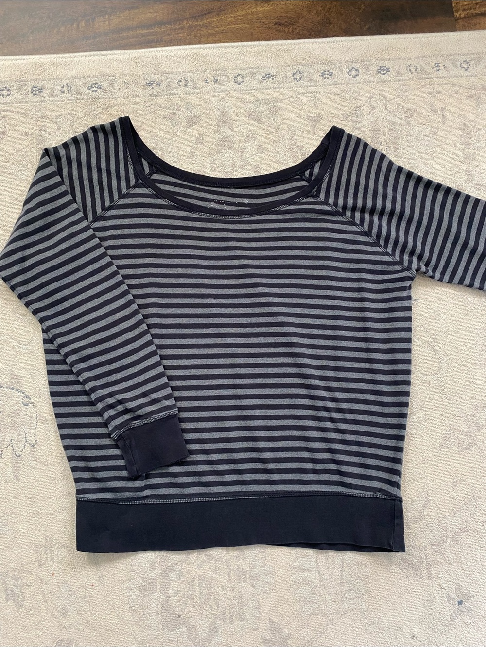 Pact Organic Oversized Slouchy Sweatshirt Striped 100% Cotton Lightweight